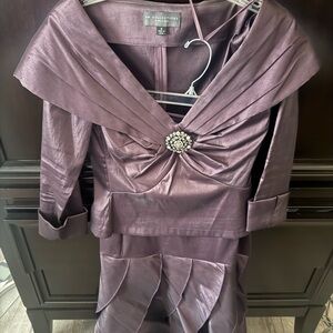 Tea Collection Shimmering Plum Long Sleeve Dress